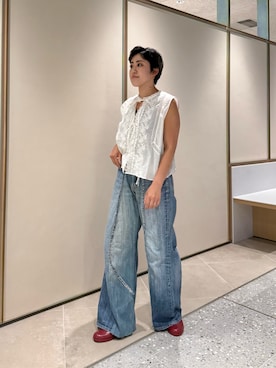 Azuna Yamatsuさん（レディース・158cm）の夏コーディネート