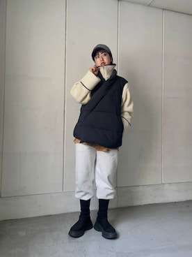 「camper」｜Azuna Yamatsuさん（レディース・157cm）の冬コーディネート