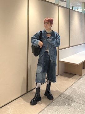 Azuna Yamatsuさん（レディース・158cm）の冬コーディネート