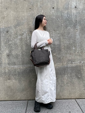 「russet（ラシット）のアイテム（トートバッグ）」を使った、chiiiisnさん（レディース・157cm）の秋コーディネート