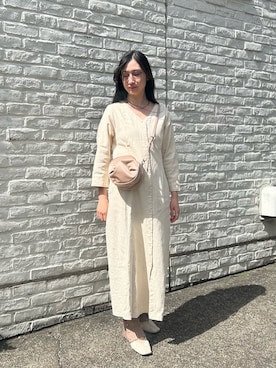 「russet（ラシット）のクラウズナイロンサークルミニショルダーバッグ（ショルダーバッグ、ピンク系）」を使った、chiiiisnさん（レディース・157cm）の春コーディネート