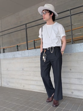 「Schott（ショット）のアイテム」を使った、cuzan0812さん（メンズ・168cm）の夏コーディネート