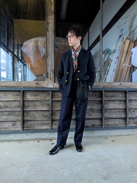 「アイテム（テーラードジャケット）」を使った、cuzan0812さん（メンズ・168cm）の秋コーディネート