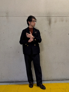 「アイテム（テーラードジャケット）」を使った、cuzan0812さん（メンズ・168cm）の冬コーディネート