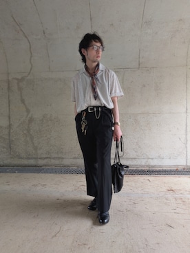 「BEAUTY&YOUTH UNITED ARROWS(ビューティーアンドユースユナイテッドアローズ)のアイテム(スラックス)」を使った、cuzan0812さん(メンズ・168cm)の夏コーディネート