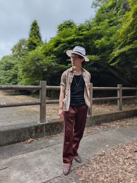 「Needles（ニードルス）のアイテム（パンツ）」を使った、cuzan0812さん（メンズ・168cm）の夏コーディネート