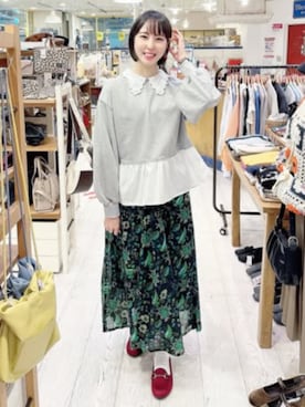 「アイテム（その他トップス）」を使った、ブルーブルーエさん（レディース・162cm）の秋コーディネート