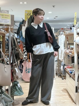 「アイテム（その他トップス）」を使った、ブルーブルーエさん（レディース・162cm）の秋コーディネート