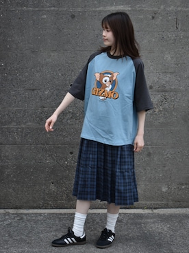 「Bleu Bleuet（ブルーブルーエ）のアイテム」を使った、ブルーブルーエさん（レディース・158cm）の春コーディネート