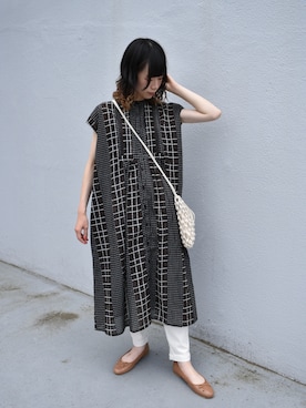 「Bleu Bleuet（ブルーブルーエ）のアイテム」を使った、ブルーブルーエさん（レディース・165cm）の春コーディネート