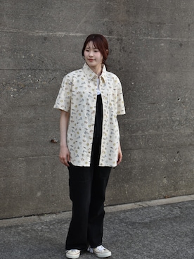 「Bleu Bleuet（ブルーブルーエ）のアイテム」を使った、ブルーブルーエさん（レディース・158cm）の春コーディネート