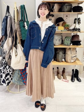 「Bleu Bleuet（ブルーブルーエ）のアイテム」を使った、ブルーブルーエさん（レディース・162cm）の秋コーディネート