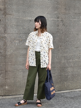 「Bleu Bleuet（ブルーブルーエ）のアイテム」を使った、ブルーブルーエさん（レディース・165cm）の春コーディネート