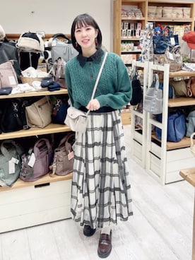 「Bleu Bleuet（ブルーブルーエ）のアイテム」を使った、ブルーブルーエさん（レディース・162cm）の秋コーディネート