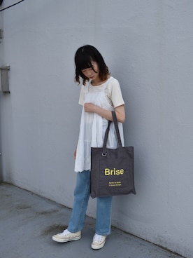 「Bleu Bleuet（ブルーブルーエ）のアイテム」を使った、ブルーブルーエさん（レディース・165cm）の春コーディネート