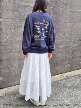 「ネイビー×ホワイト」｜ブルーブルーエさん（レディース・158cm）の秋コーディネート