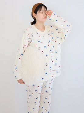 「アイテム（ルームウェア/パジャマ）」を使った、ブルーブルーエさん（レディース・158cm）の秋コーディネート