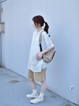 「Bleu Bleuet（ブルーブルーエ）のアイテム」を使った、ブルーブルーエさん（レディース・158cm）の春コーディネート