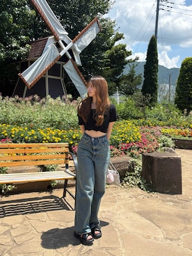 「AZUL by moussy（アズールバイマウジー）のアイテム」を使った、ねねりんさん（レディース・160cm）の夏コーディネート