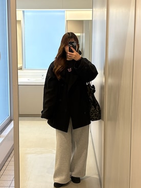 「アイテム（ステンカラーコート）」を使った、ねねりんさん（レディース・160cm）の冬コーディネート