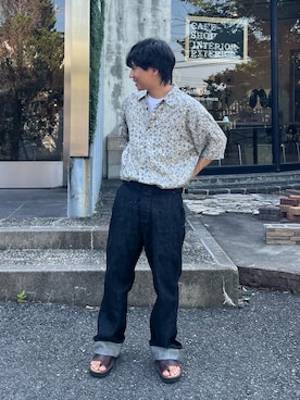 「柄シャツコーデ」｜たくさん（メンズ・165cm）の夏コーディネート