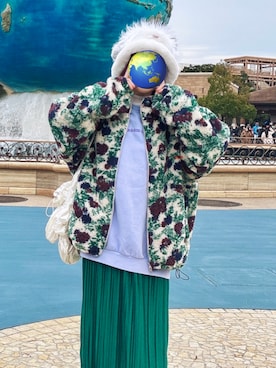 「Disney（ディズニー）のアイテム」を使った、Michelleさん（レディース・153cm）の冬コーディネート