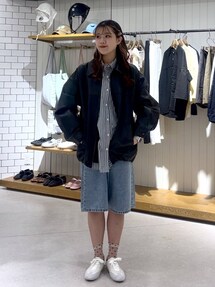 レザーZIPドロストブルゾン　ローリーズファーム LOWRYS FARM（ローリーズファーム）の「レザーZIPドロストブルゾン