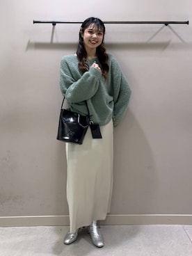 「アイテム（ブーツ、シルバー系）」を使った、kanaさん（レディース・161cm）の冬コーディネート