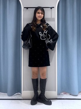 「LOWRYS FARM（ローリーズファーム）のアイテム（ブーツ）」を使った、kanaさん（レディース・161cm）の秋コーディネート