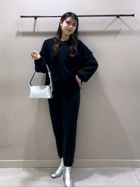 「アイテム（ブーツ、シルバー系）」を使った、kanaさん（レディース・161cm）の冬コーディネート