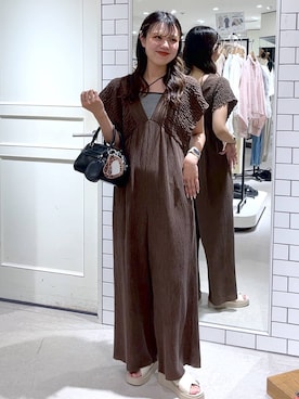 「アイテム（財布/小物、ブラウン系）」を使った、kanaさん（レディース・161cm）の夏コーディネート
