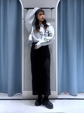 「着痩せ」｜「アイテム（ニットキャップ/ビーニー）」を使った、kanaさん（レディース・161cm）の秋コーディネート