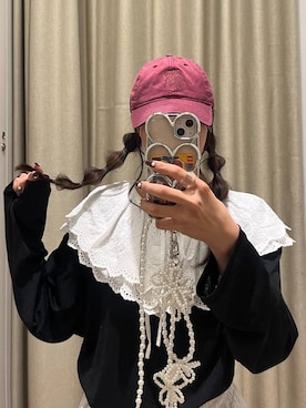 「アイテム（付け襟）」を使った、kanaさん（レディース・161cm）の秋コーディネート
