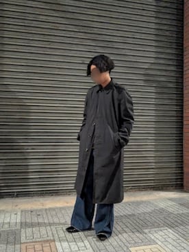「アイテム（ステンカラーコート）」を使った、shunsukeさん（メンズ・177cm）の秋コーディネート