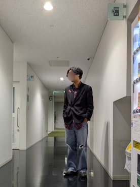 「usedのアイテム（ブーツ、グリーン系）」を使った、shunさん（メンズ・177cm）の冬コーディネート