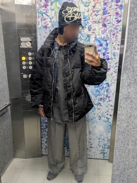 「アイテム（MA-1）」を使った、shunsukeさん（メンズ・177cm）の冬コーディネート