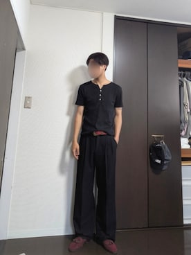 「COMME CA ISM（コムサイズム）のアイテム」を使った、shunさん（メンズ・177cm）の春コーディネート