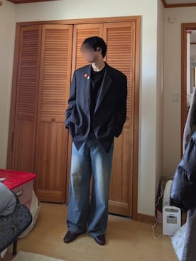 「POLO RALPH LAUREN（ポロ ラルフ ローレン）のアイテム（テーラードジャケット、ブラック系）」を使った、shunさん（メンズ・177cm）の春コーディネート