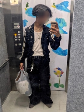 「アイテム（ジャージ）」を使った、shunsukeさん（メンズ・177cm）の秋コーディネート