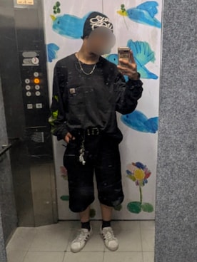 「アイテム（カーゴパンツ）」を使った、shunsukeさん（メンズ・177cm・10代）の夏コーディネート