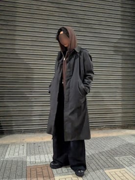 「アイテム（ステンカラーコート）」を使った、shunsukeさん（メンズ・177cm）の秋コーディネート