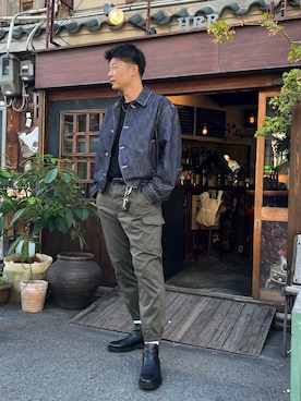 「BEAMS（ビームス）のアイテム（ベルト）」を使った、ﾀﾞｲﾁさん（メンズ・188cm）の夏コーディネート