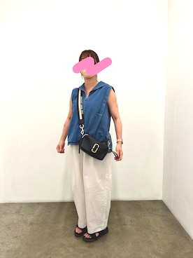 「Marc by Marc Jacobs（マークバイマークジェイコブス）のアイテム（バッグ）」を使った、シロネギさん（レディース・162cm）の夏コーディネート