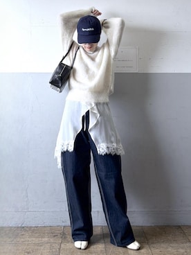 「アイテム（デニムパンツ）」を使った、tampoさん（レディース・159cm・30代）の秋コーディネート