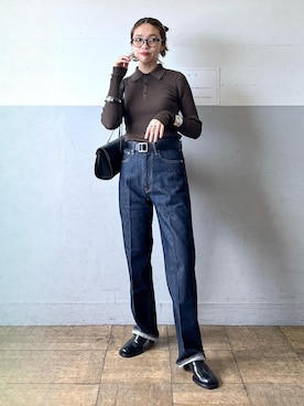 「アイテム（ポロシャツ）」を使った、tampoさん（レディース・159cm）の秋コーディネート