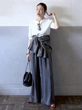 「ADAM ET ROPE'（アダムエロペ）のアイテム」を使った、tampoさん（レディース・159cm）の春コーディネート