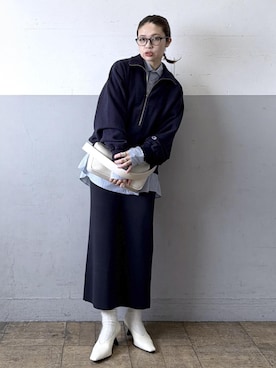 「Champion（チャンピオン）のアイテム」を使った、tampoさん（レディース・159cm）の冬コーディネート
