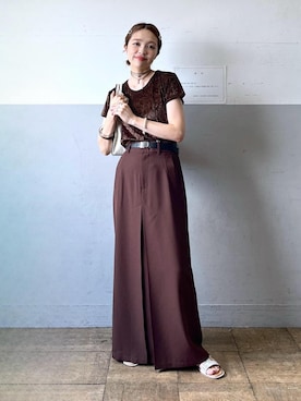 「アイテム（ベルト）」を使った、tampoさん（レディース・159cm・30代）の夏コーディネート