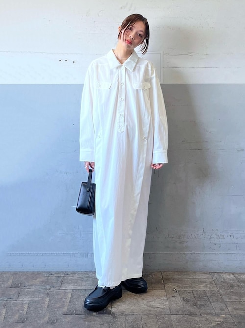 キ 　【EMOELLE】ミリタリーシャツワンピース ADAM ET ROPE'｜【EMOELLE】ミリタリーシャツワンピース