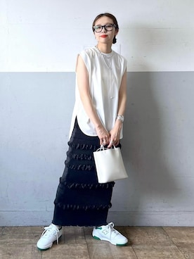 「イエベスプリング」｜「アイテム（バッグ）」を使った、tampoさん（レディース・158cm）の夏コーディネート